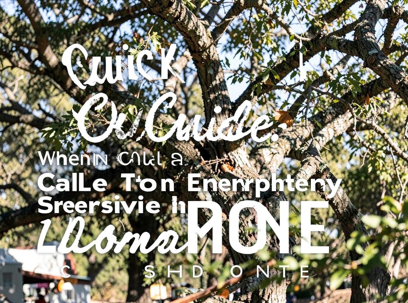 Quick Guide: When to Call an Emergency Tree Service in El Monte